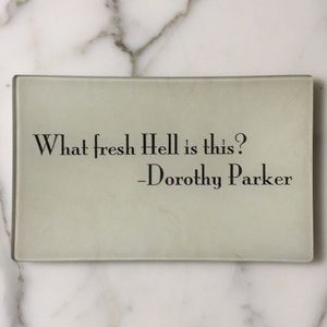 Twigs & Moss Decoupage Glass Tray